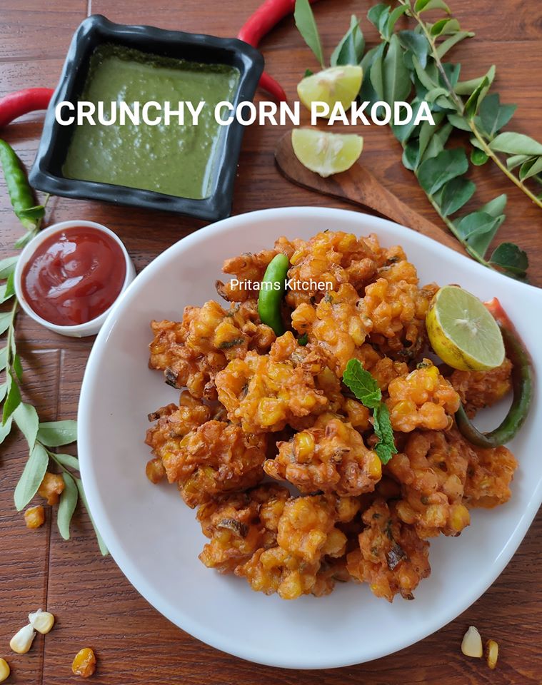 crunchy corn pakode recipe